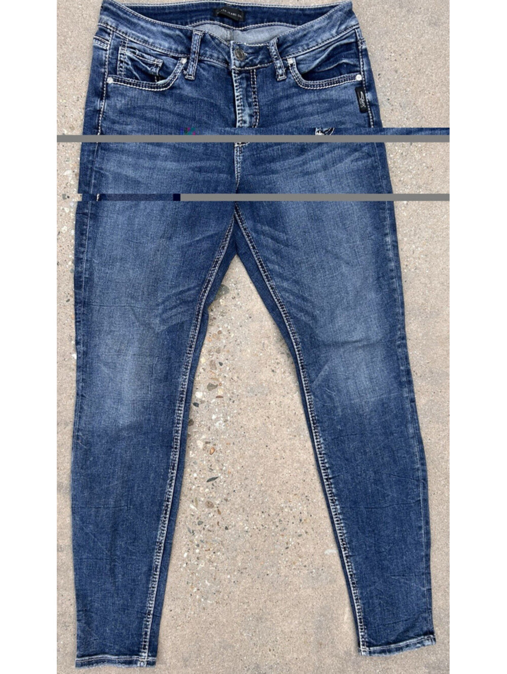 Silver Jeans Co Avery Skinny Blue Denim Jeans 29W x 29L Measure 28W x 29L Faded